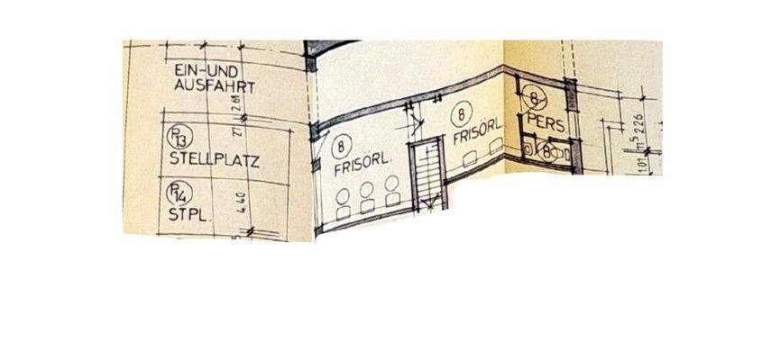 Grundriss Frisörgeschäft