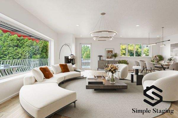 digitales homestaging Wohnzimmer