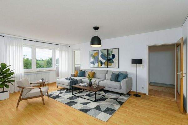 KI-Staging Wohnzimmer