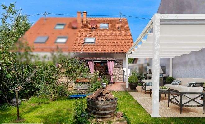 Gartenansicht geplan bzw. gestaged