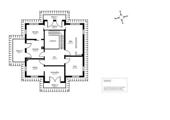Grundriss Obergeschoss