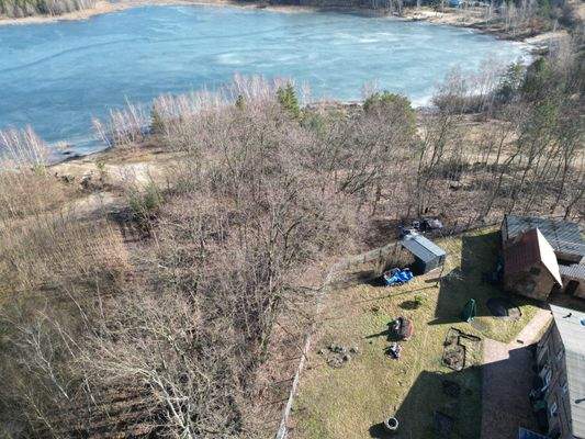 Luftbild Silbersee und Grundstücksende