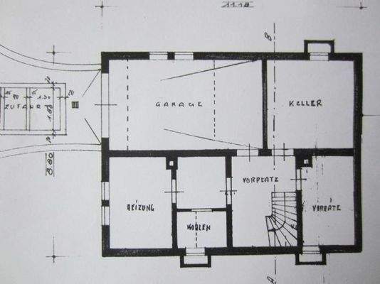 Grundriss Keller/Garage