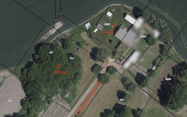 Luftansicht der Flurstücke