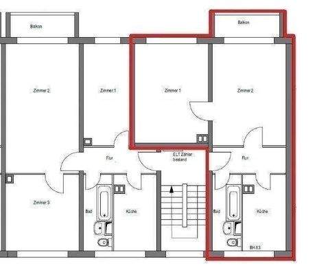 Grundriss 2-Raumwohnung
