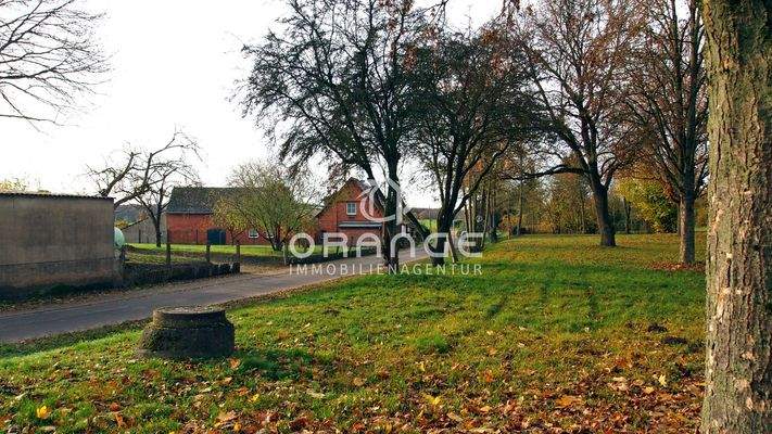 kleine Parkanlage auf der anderen Straßenseite