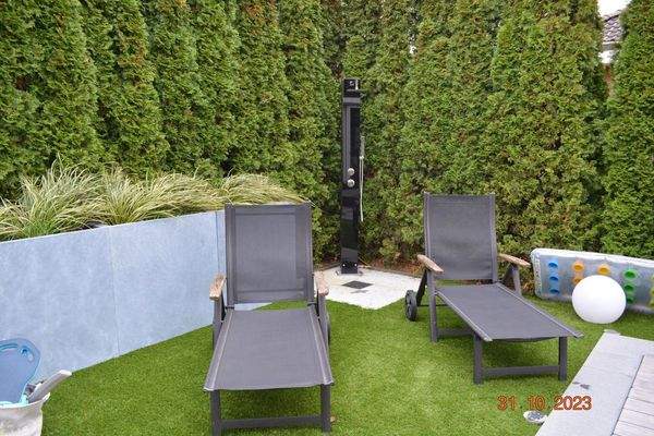 Hochbeet mit Gartendusche