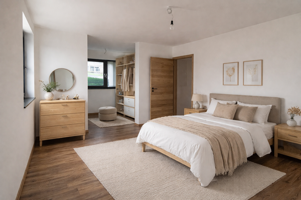 Schlafen mit Ankleide