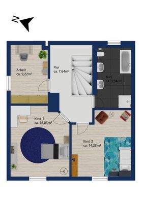 Grundriss Obergeschoss