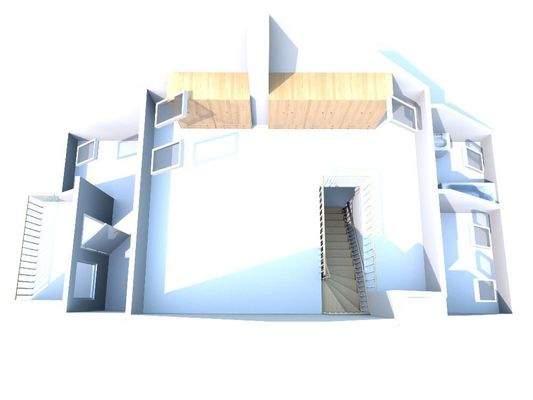 3D-Ansicht oberer Wohnbereich
