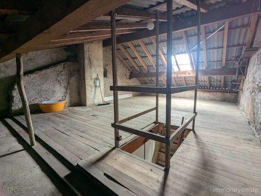 Dachboden über dem Wohnteil