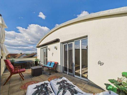 Uneinsehbare Dachterrasse