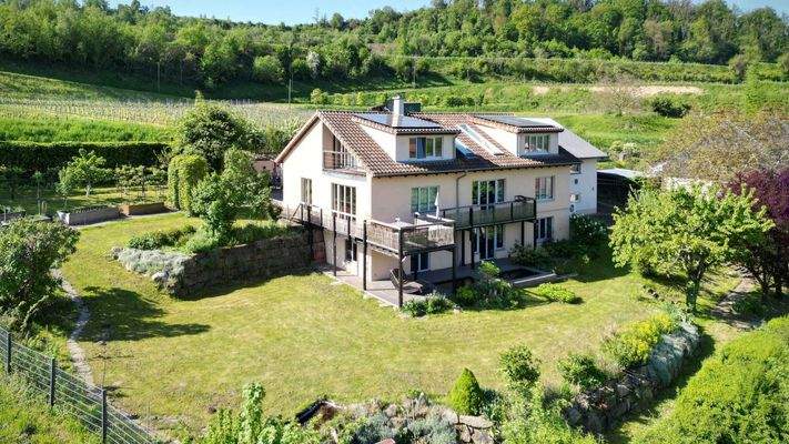 Das Anwesen ist umgeben von einer idyllischen Weinlandschaft