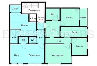 Grundriss - 2 Wohneinheiten in einer Gesamt Wohnung