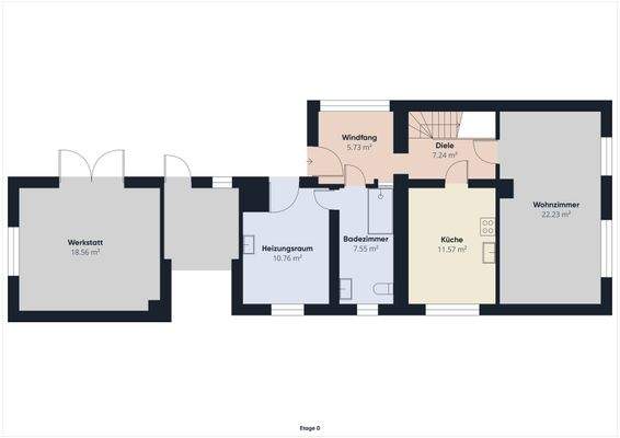 Grundriss-Skizze Erdgeschoss