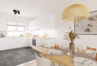 In der offenen Wohnküche lässt sich ideal gemeinsa