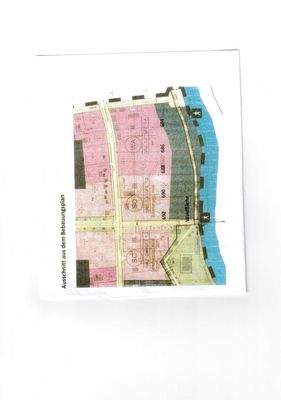 Ausschnitt aus Bebauungsplan