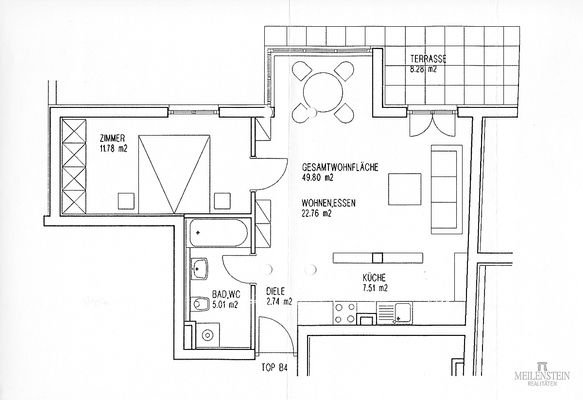 Grundriss Top B4 Pradl