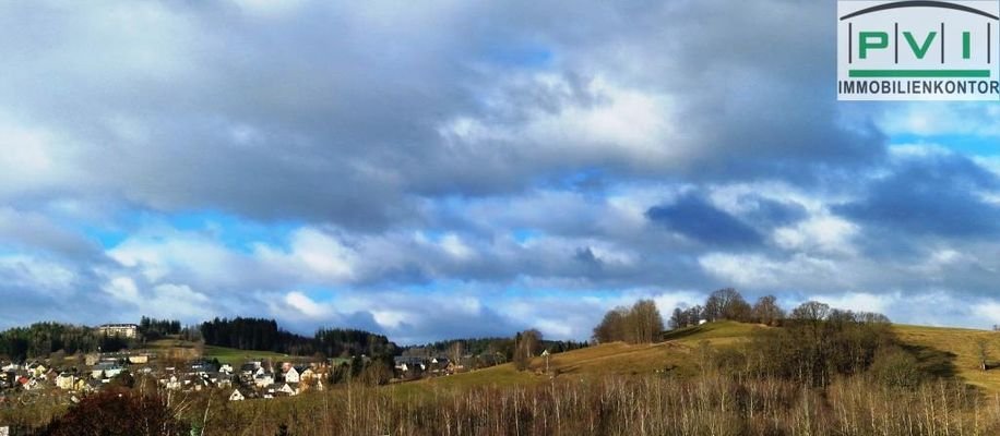 Blick von der Siedlung