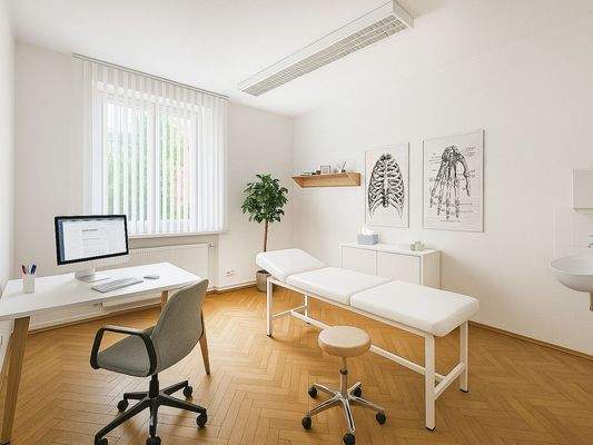KI generiert // Ein mögliches Praxiszimmer.