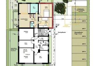 Grundriss EG - Teil der genehmigten Bauvoranfrage