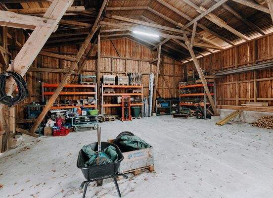 Innenansicht der Scheune