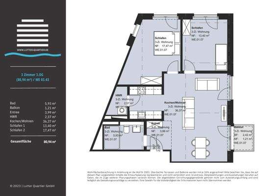 Wohnung 43 Lutter-Quartier