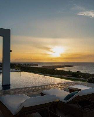 Kreta, Kalathas: Moderne mediterrane Villa mit atemberaubendem Meerblick zu verkaufen