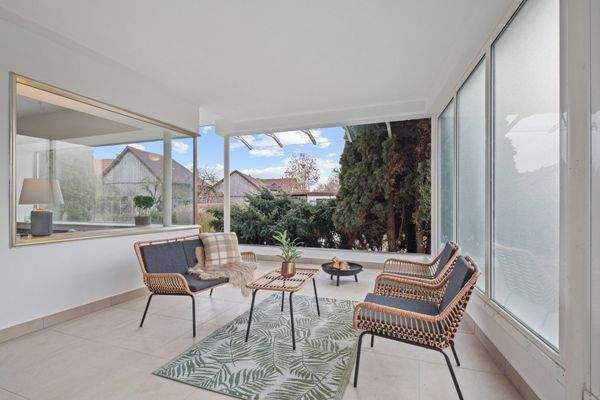 Überdachte Terrasse Haupthaus 