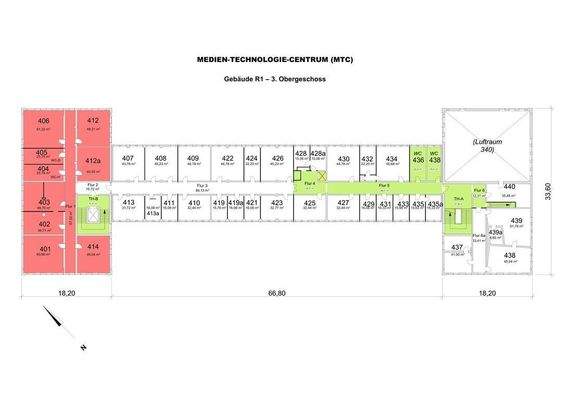 Flächen rot markiert