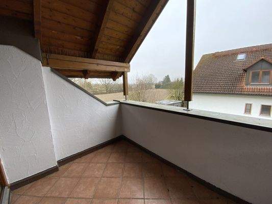 Ausblick vom Balkon in die Natur