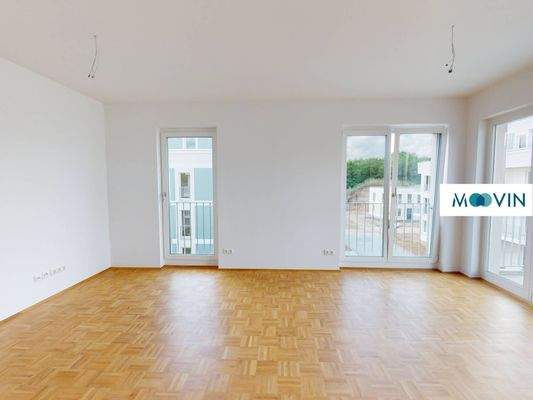 Ansicht III: Wohn- und Esszimmer mit offenem Küchenbereich