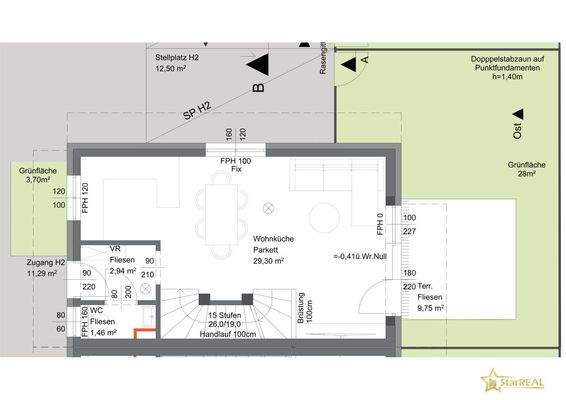Erdgeschoss mit Garten