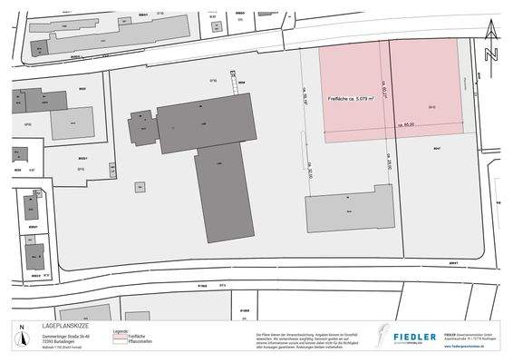 Lageplanskizze Freifläche