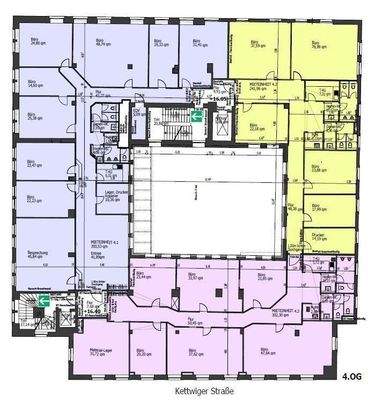 4. Obergeschoss - rosa Fläche