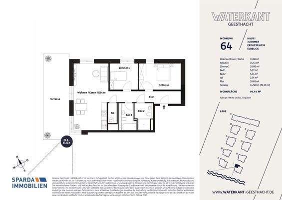 Grundriss Wohnung 64