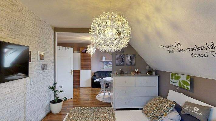 Mit gemütlicher Sitzecke