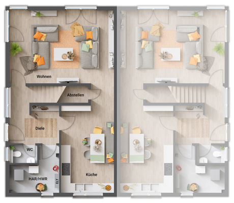 Grundriss Erdgeschoss links