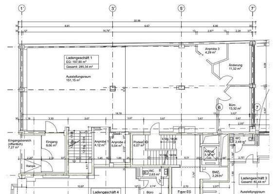 Grundriss Ladenfläche