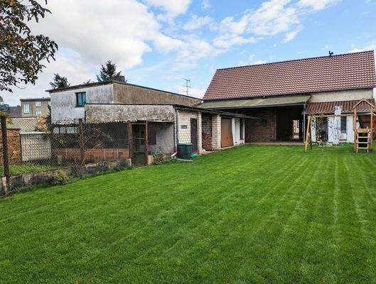 Blick auf das Grundstück