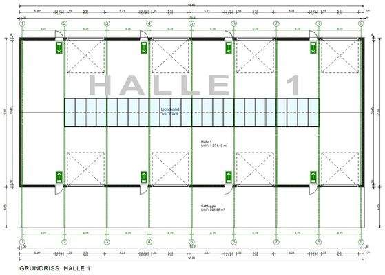 Grundriss Halle 1