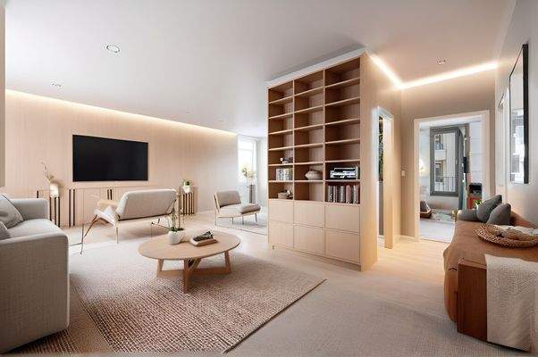 Wohnzimmer KI-generiert