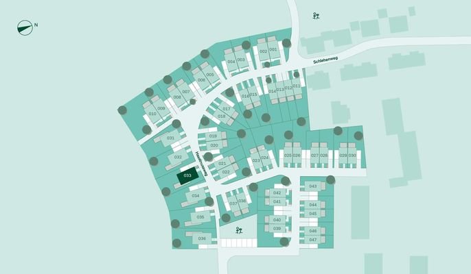Lage des Einfamilienhauses im Quartier