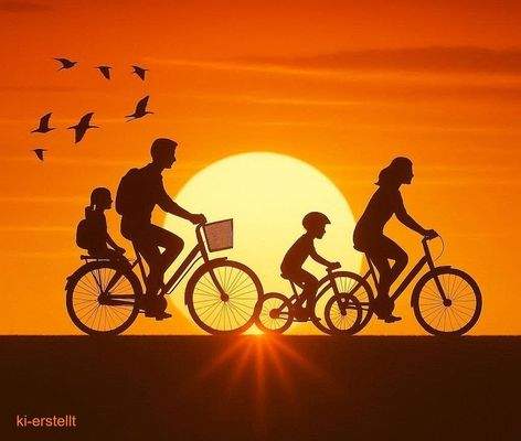 und abends radeln wir zusammen