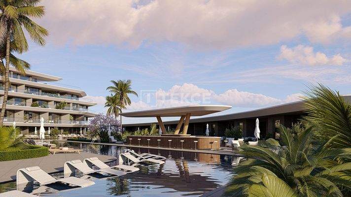 Sea View Real Estate in a Beachfront Complex in Çeşme