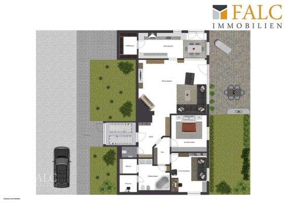 Souterrain mit Außenbereich