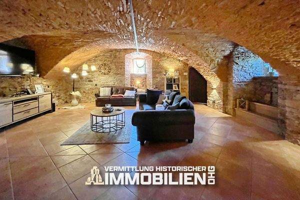 Restauriertes Gewölbe im Wohnbereich