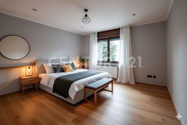 Wohnhaus Schlafzimmer gestaged