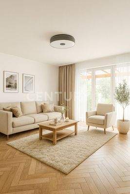 Planungsvorschlag mit hellem Laminatboden