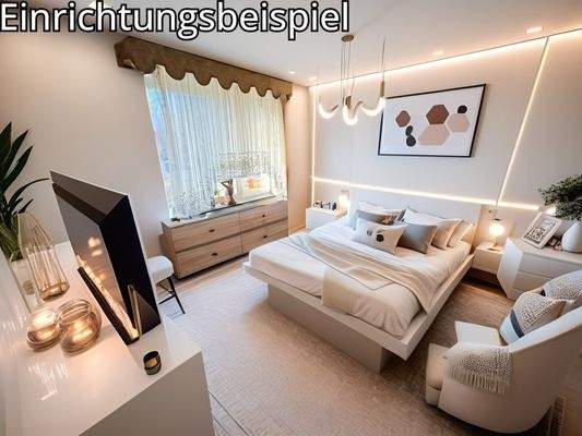 Einrichtungsbeispiel - Schlafzimmer im Erdgeschoss